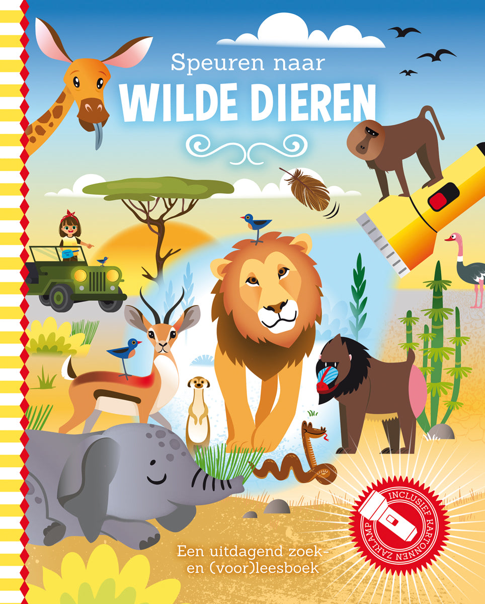 Zaklampboek | Speuren naar wilde dieren | zoekboek