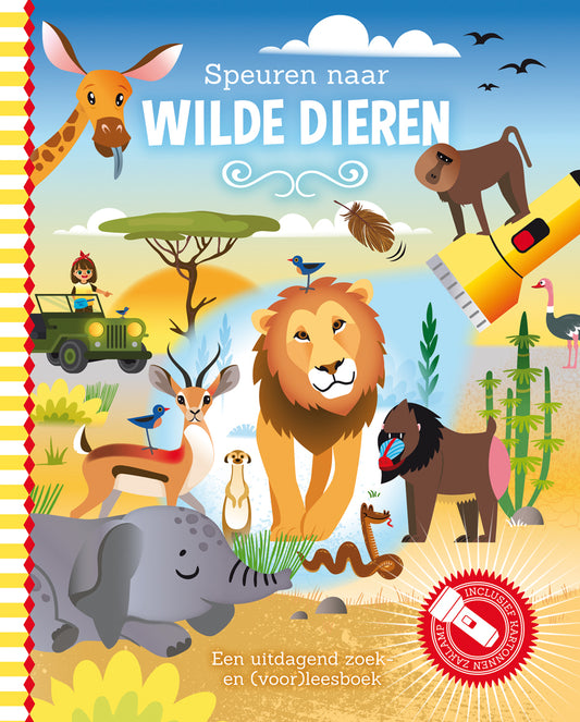 Zaklampboek | Speuren naar wilde dieren | zoekboek