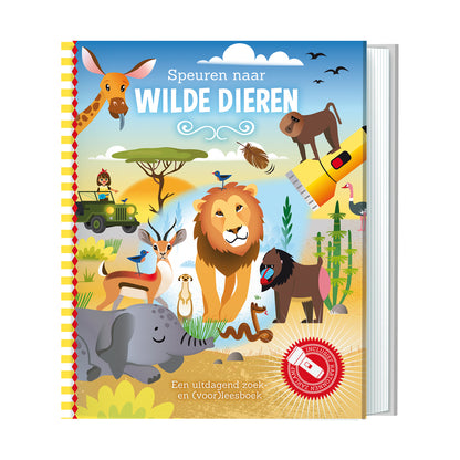 Zaklampboek | Speuren naar wilde dieren | zoekboek