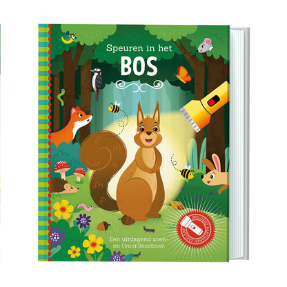 Zaklampboek | Speuren in het bos | Zoekboek
