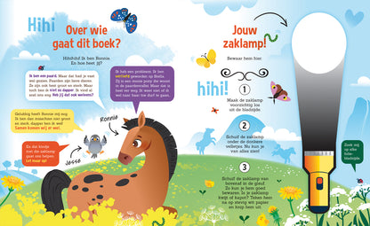 Zaklampboek | Speuren naar paarden | Zoekboek