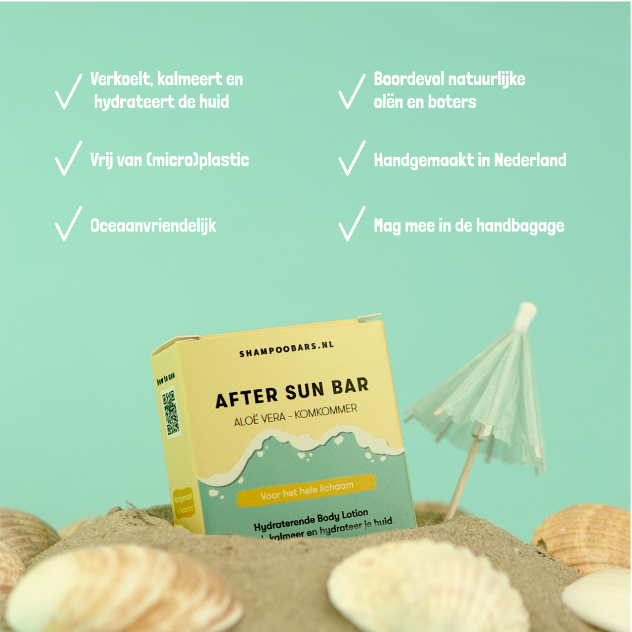After sun bar | Aloë vera - komkommer | Shampoobars.nl