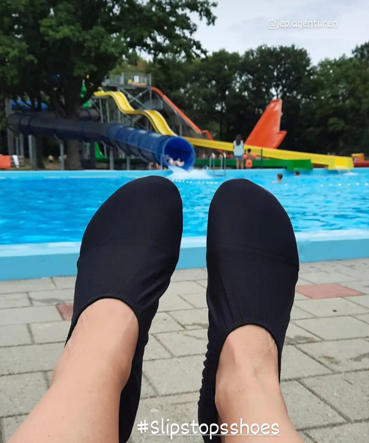 Slipstop | Waterschoentjes voor kinderen | Antislip schoen | Zwart | Black