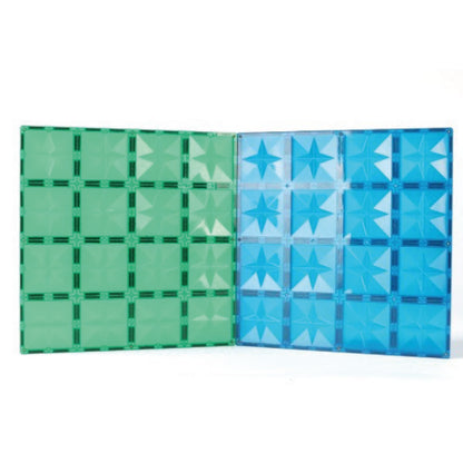 Magnetische tegels | Big plates | Blue & Green | Cleverclixx | 2 stuks