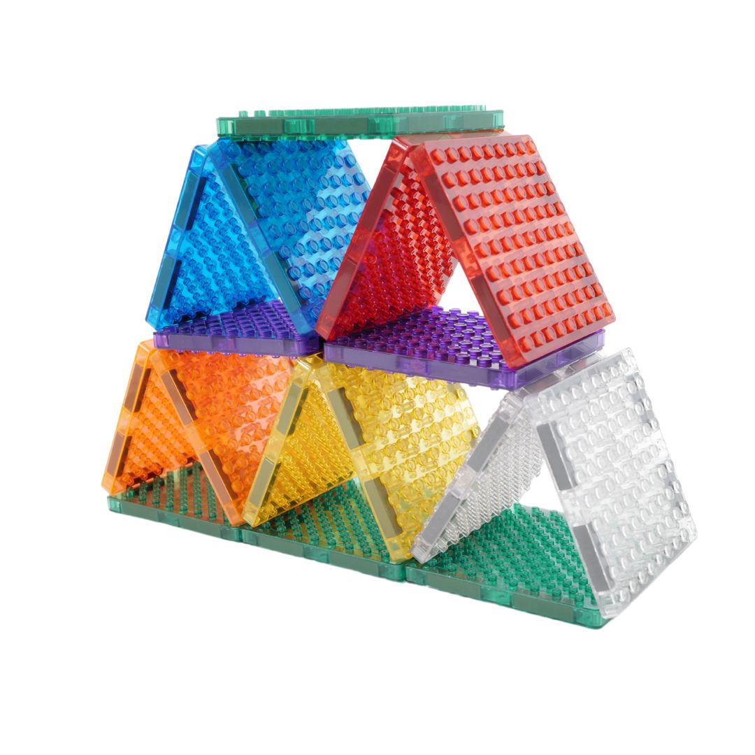 Magnetische tegels | Brick tiles | Cleverclixx | Te combineren met lego & duplo | 16 stuks
