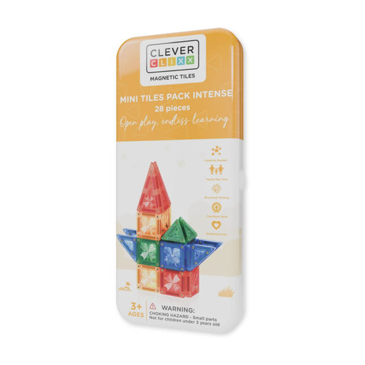 Magnetische tegels | Mini pack | Intense | Cleverclixx | 28 stuks