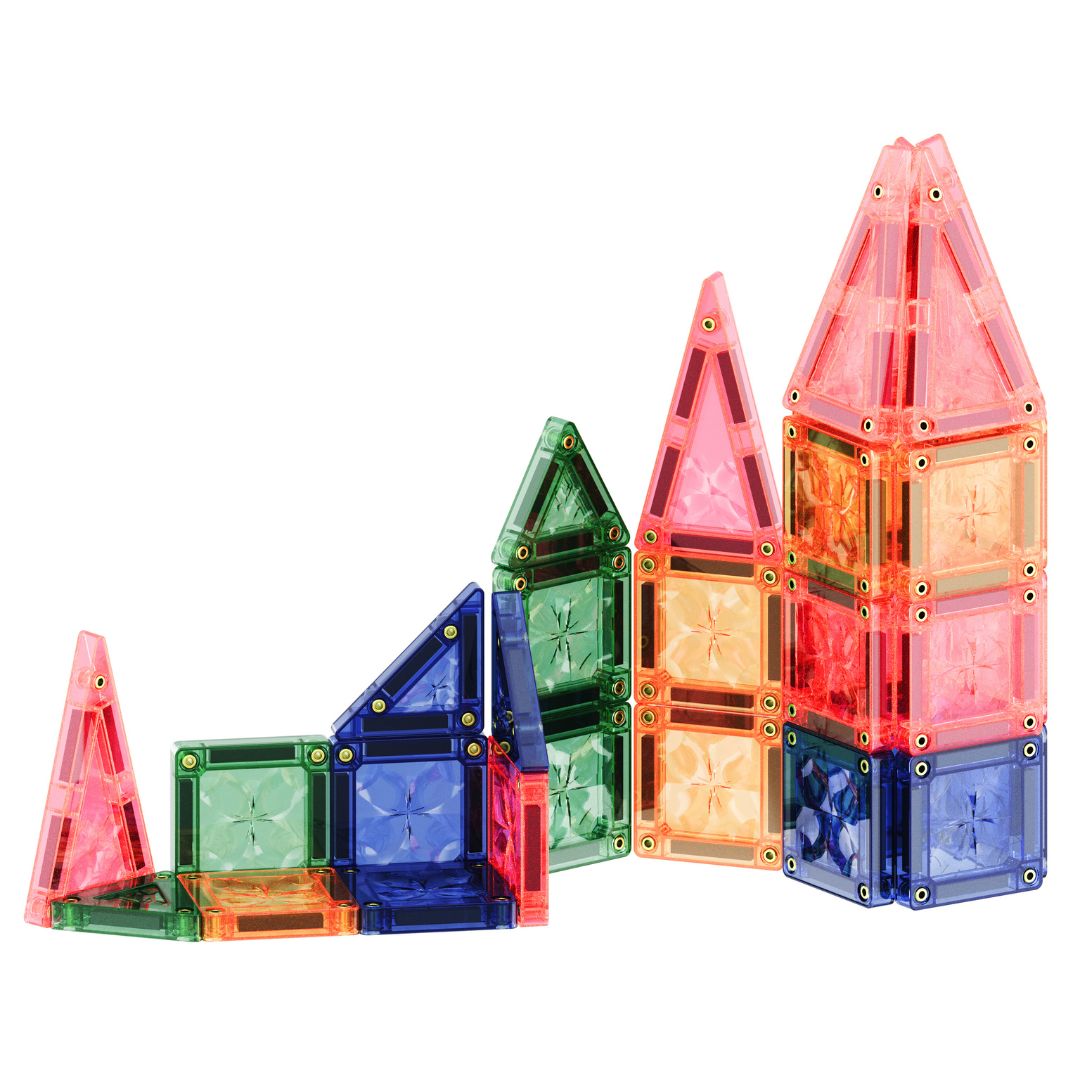 Magnetische tegels | Mini tiles | Pastel | Cleverclixx | 28 stuks