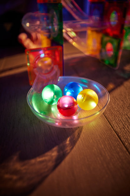 Magnetische tegels | Balls dazzling lights | Cleverclixx | 4 stuks