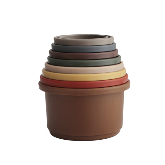 Stapeltoren Mushie | Retro - bruin tinten