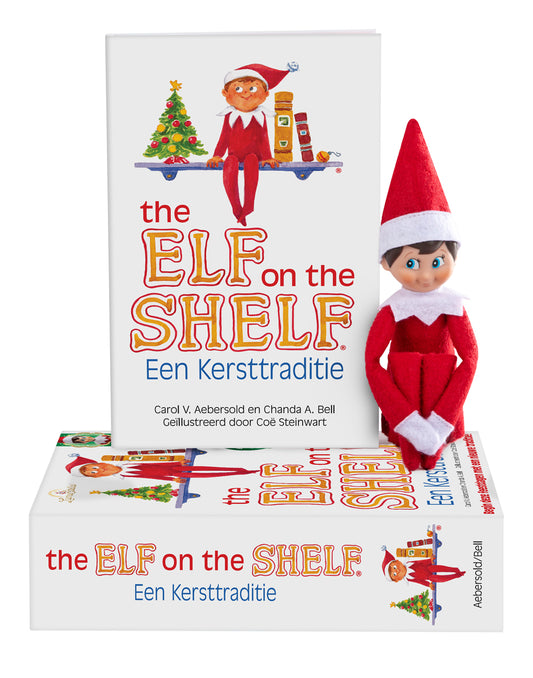 The elf on the shelf - Jongen met boek Nederlandstalig