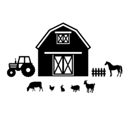 Herbruikbare raamstickers - Boerderij