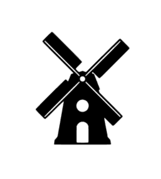 Herbruikbare raamstickers - Molen