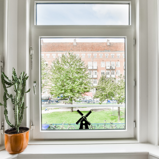 Herbruikbare raamstickers - Molen