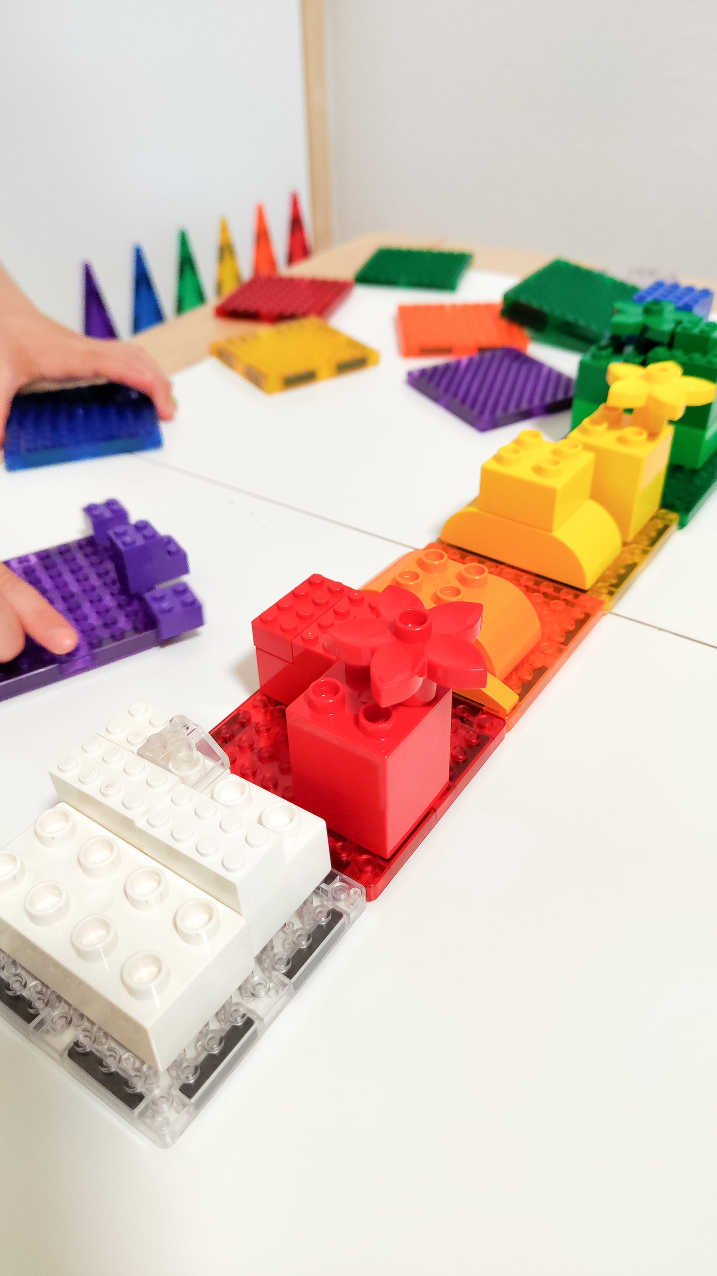Magnetische tegels | Brick tiles | Cleverclixx | Te combineren met lego & duplo | 16 stuks