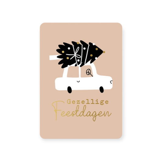 Kerstkaart - Gezellige Feestdagen