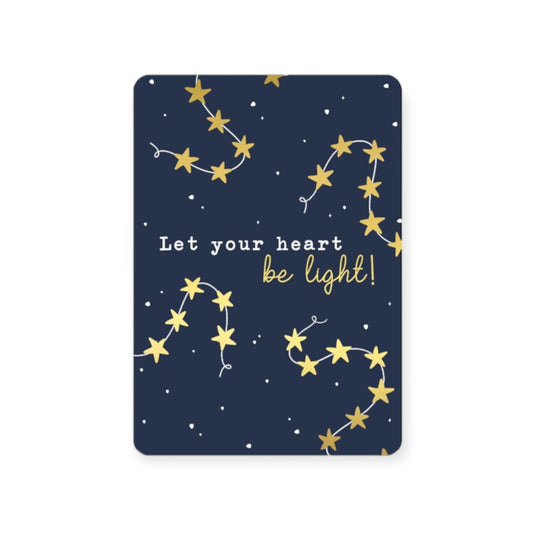 Kerstkaart - Let your heart be light!