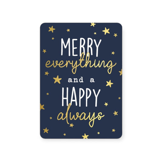 Kerstkaart - Merry everything and a happy always
