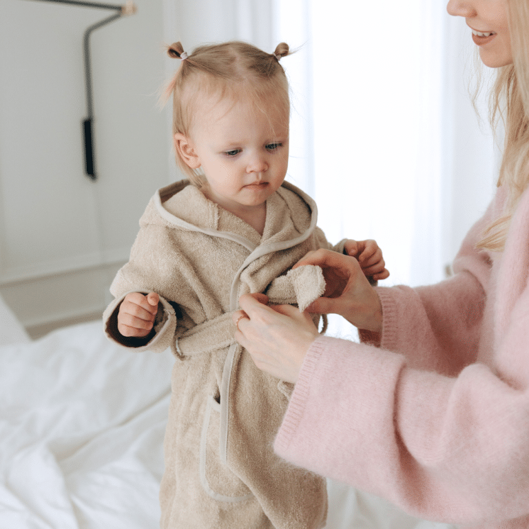 Badjasje - Beige (met naam)