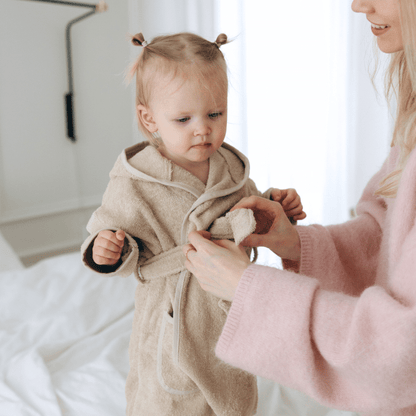 Badjasje - Beige (met naam)