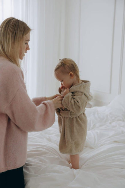 Badjasje - Beige (met naam)