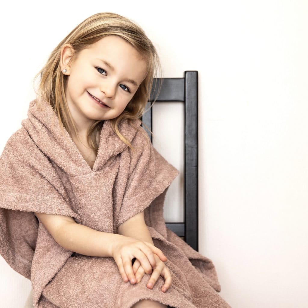 Bad poncho | Oud roze | Tot 5 jaar | Pinkstone