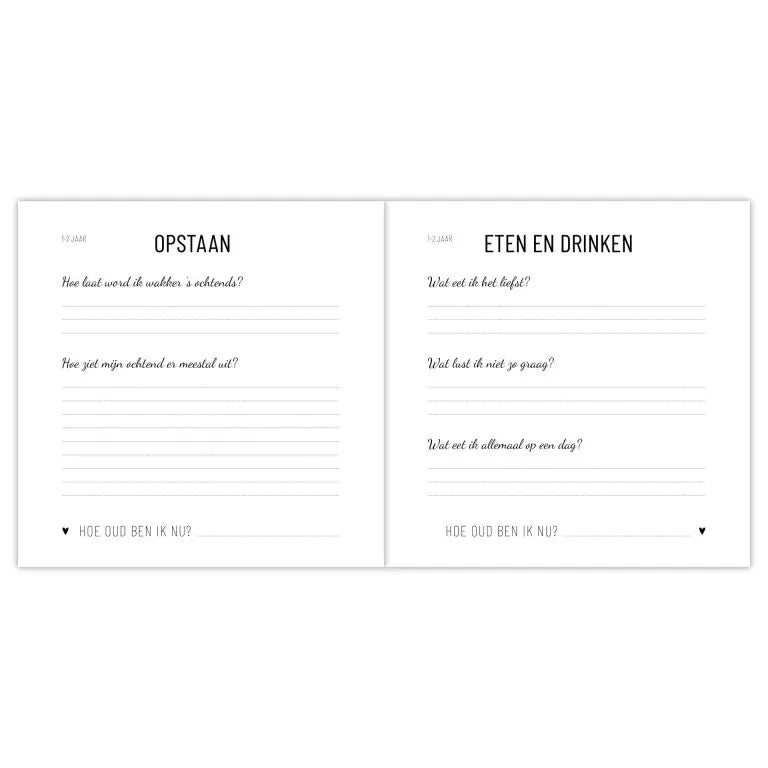 Opgroeiboek - Invulboek voor 1 tot 4 jaar