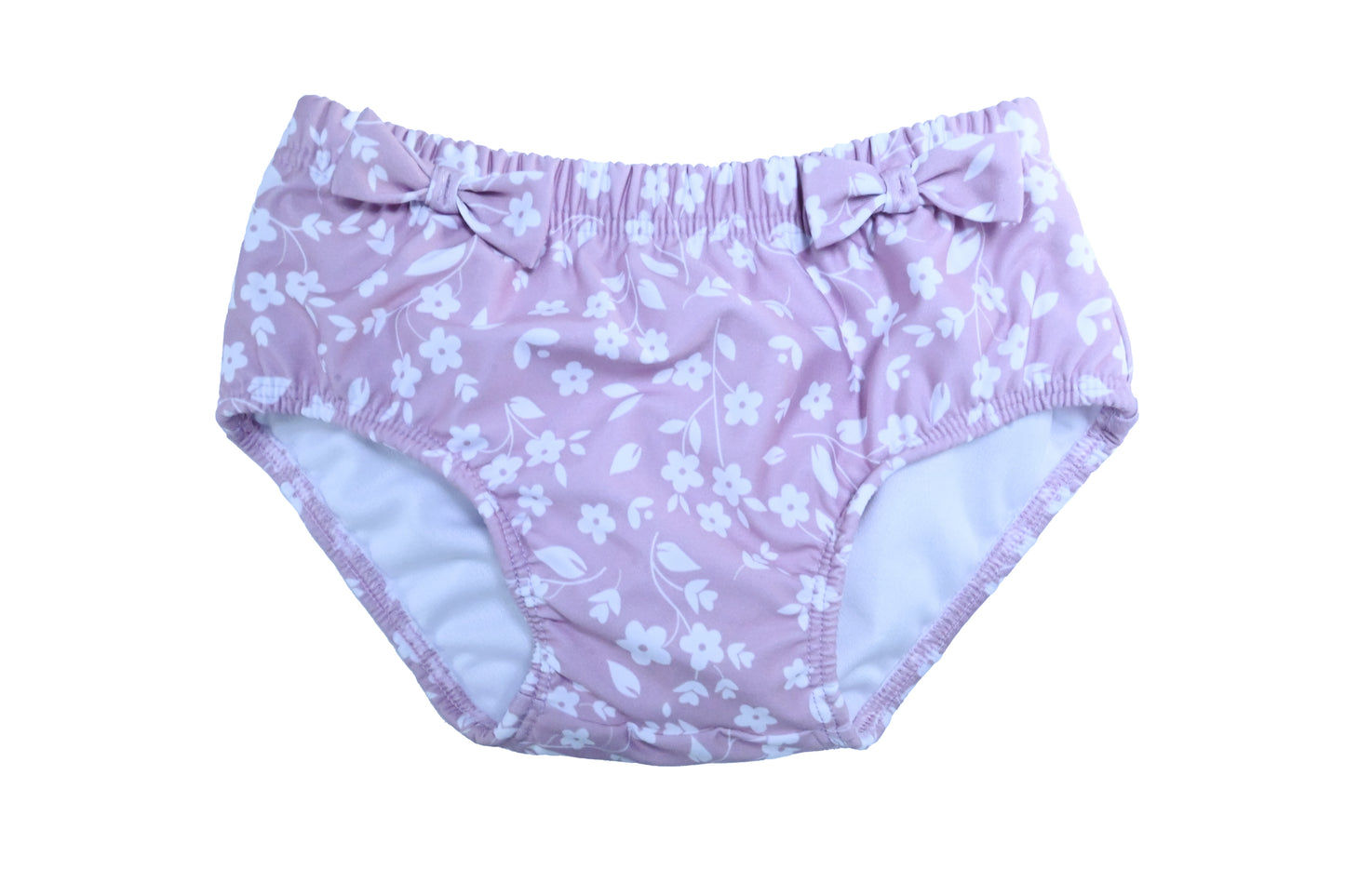 Slipstop 2 in 1 Zwembroek en zwemluier - rose flower (Maat 62/68)