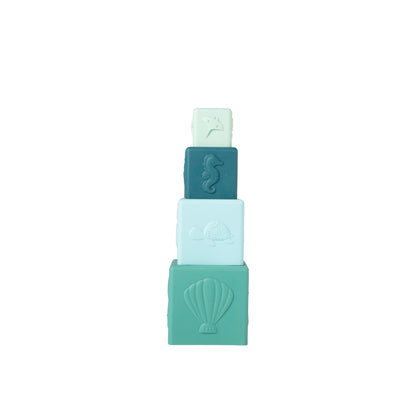 Salted Stories | Stacking tower - solid blue