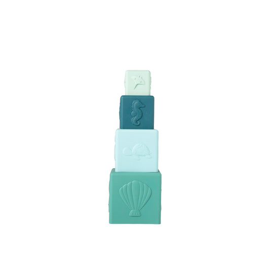 Salted Stories | Stacking tower - solid blue