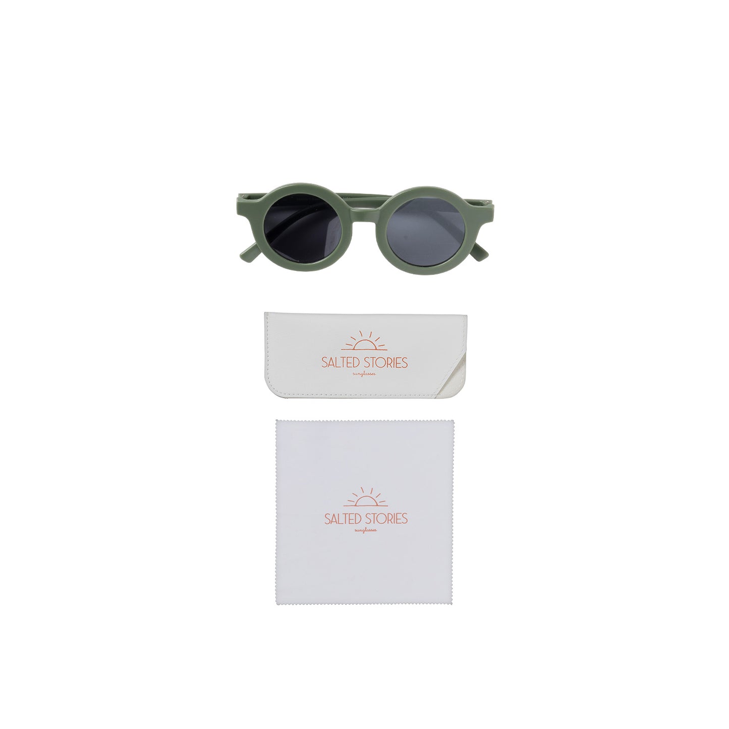 Salted Stories | Zonnebril voor kind - Solid | Bronze green
