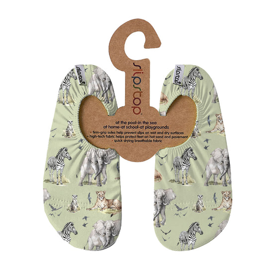Slipstop | Waterschoentjes voor kinderen | Antislip schoen | Licht groen jungle dieren | Kalahari