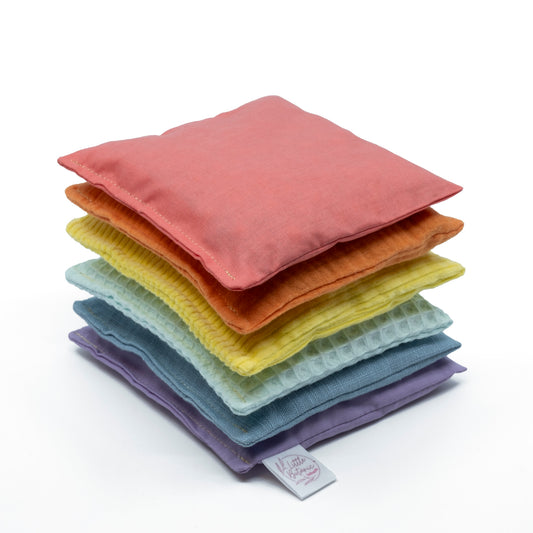 Little Botanic label sensorische pittenzakjes - pastel set (6 stuks)