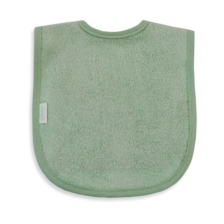 Badstof slabber | Mogelijk met naam | Oudgroen | Stonegreen