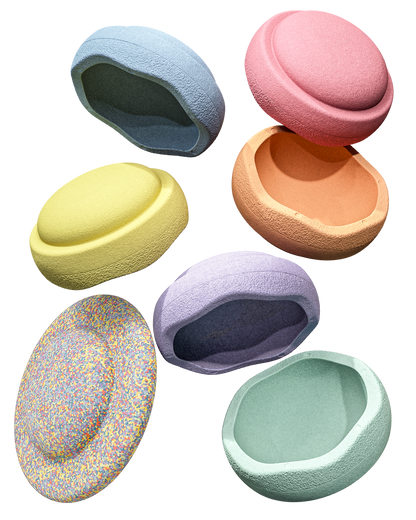 Stapelstein® Pastel set 6 + Super confetti balans bord