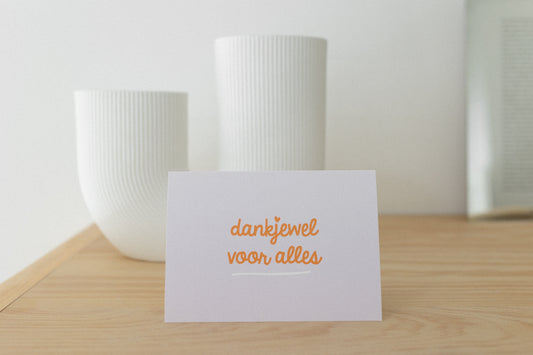Wenskaart - Dankjewel voor alles