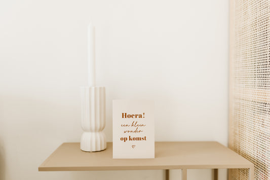 Wenskaart - Hoera! Een klein wonder op komst