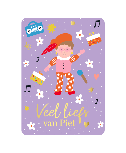 Wenskaart - Veel liefs van Piet