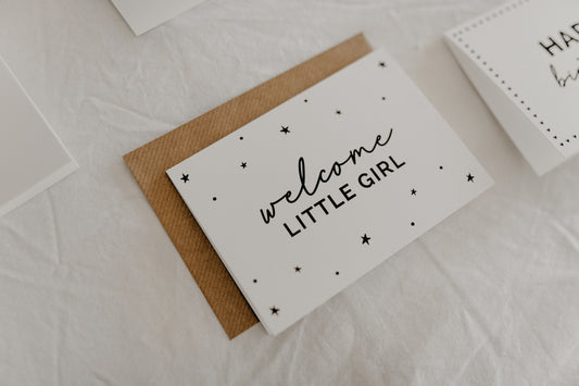 Wenskaart - Welcome little girl