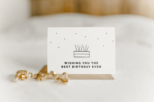 Wenskaart - Wishing you the best birthday ever