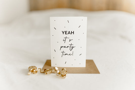 Wenskaart - YEAH it's party time!