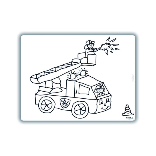 Herkleurbare placemat - Brandweer