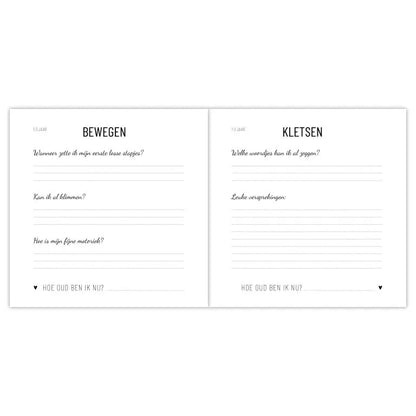 Opgroeiboek - Invulboek voor 1 tot 4 jaar