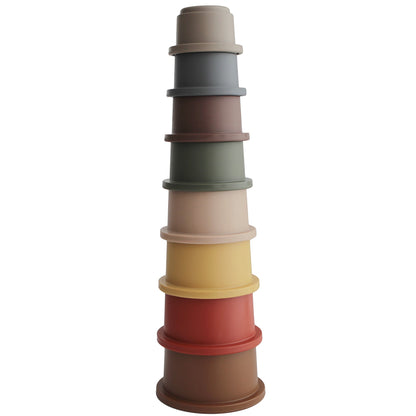 Stapeltoren Mushie | Retro - bruin tinten