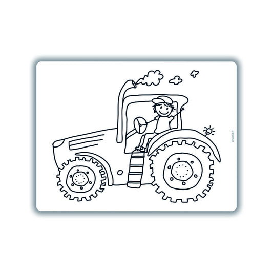Herkleurbare placemat - Tractor Billy