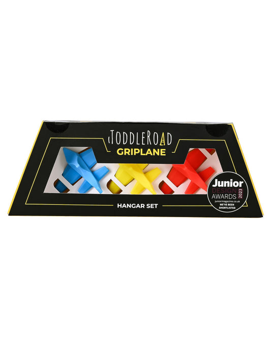 Pengreep stimulerende speelgoed vliegtuigjes | ToddleRoad | Griplane | Hangar set