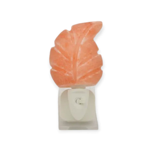 Himalaya zoutsteen | Nachtlampje blad oranje