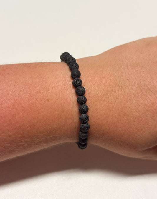 Lavasteen armband (6 mm)