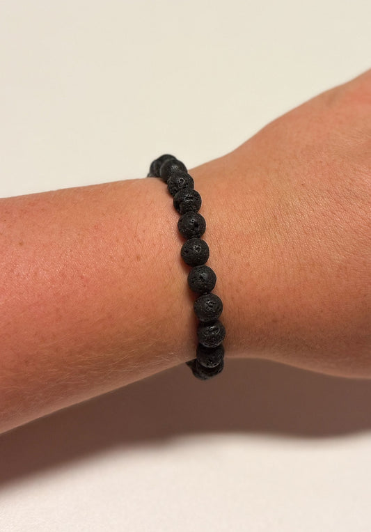 Lavasteen armband (8 mm)