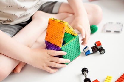 Magnetische tegels | Brick tiles | Cleverclixx | Te combineren met lego & duplo | 16 stuks
