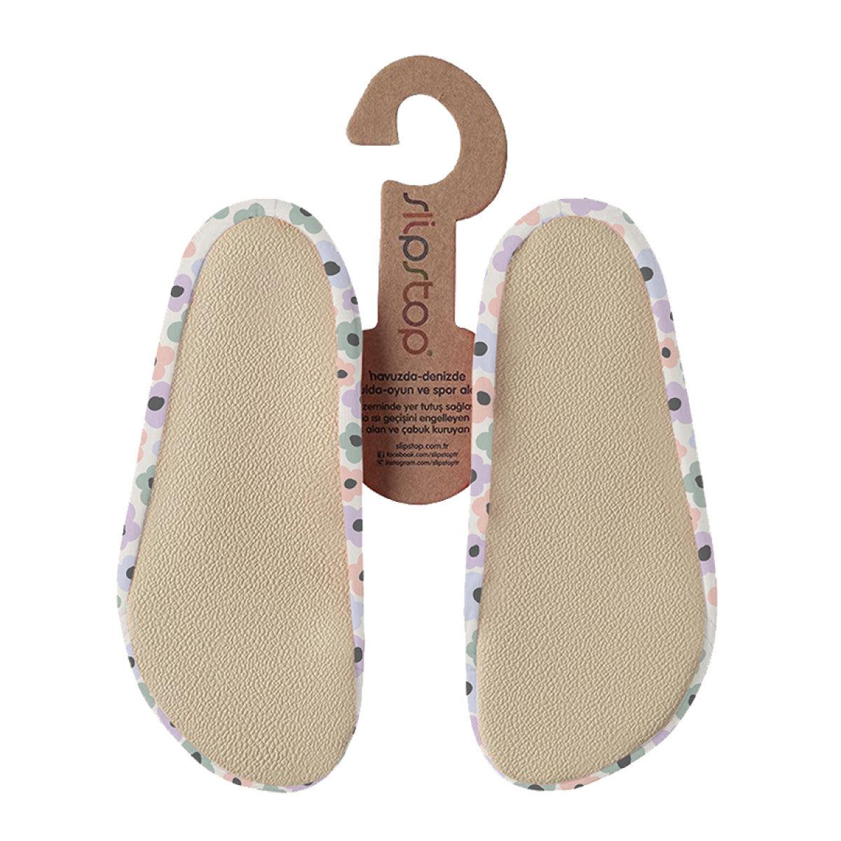 Slipstop | Waterschoentjes voor meisjes | Antislip schoen | Pastelkleurige bloemen | Colorfull flower
